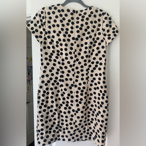 J. Crew cream with black polka dots shift dress - Picture 2 of 3